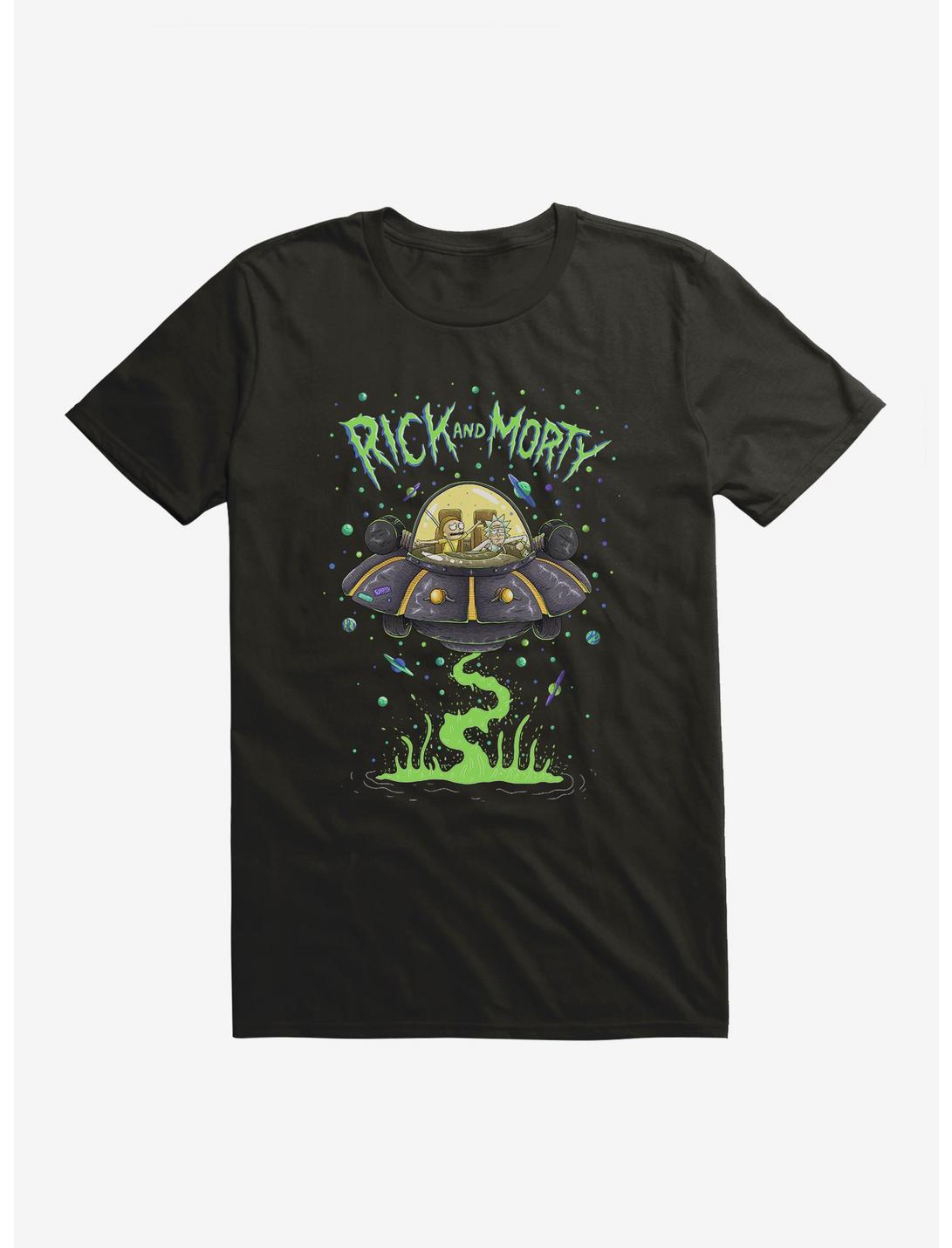 Rick And Morty The Space Cruiser Neon T-Shirt