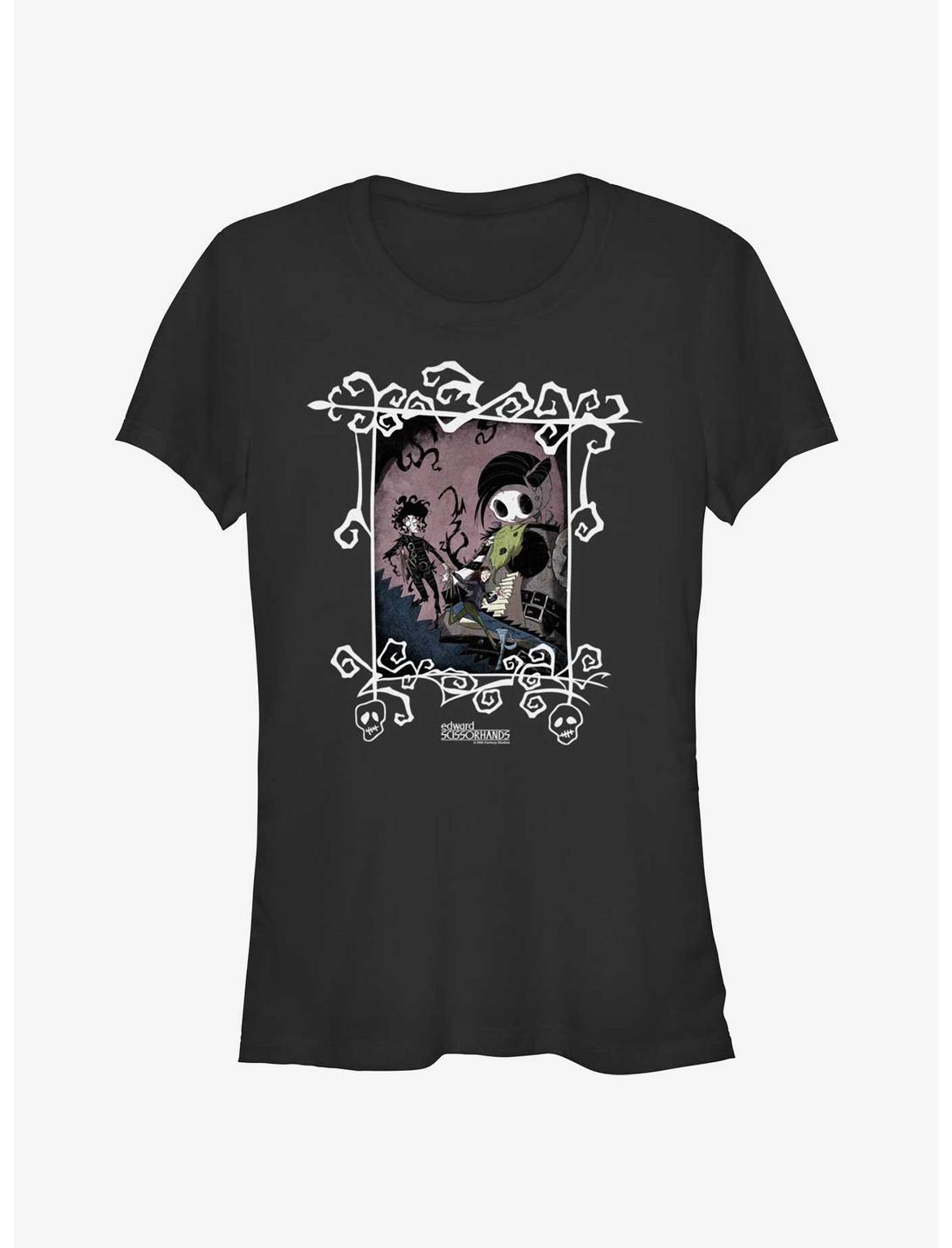 Edward Scissorhands Comic Frame Girls T-Shirt