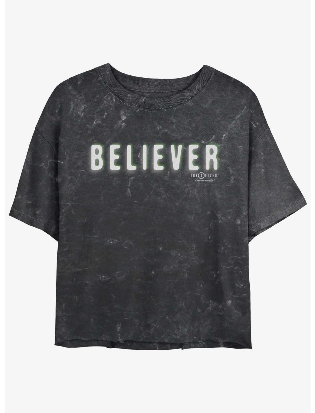 The X-Files Believer Girls Mineral Wash Crop T-Shirt