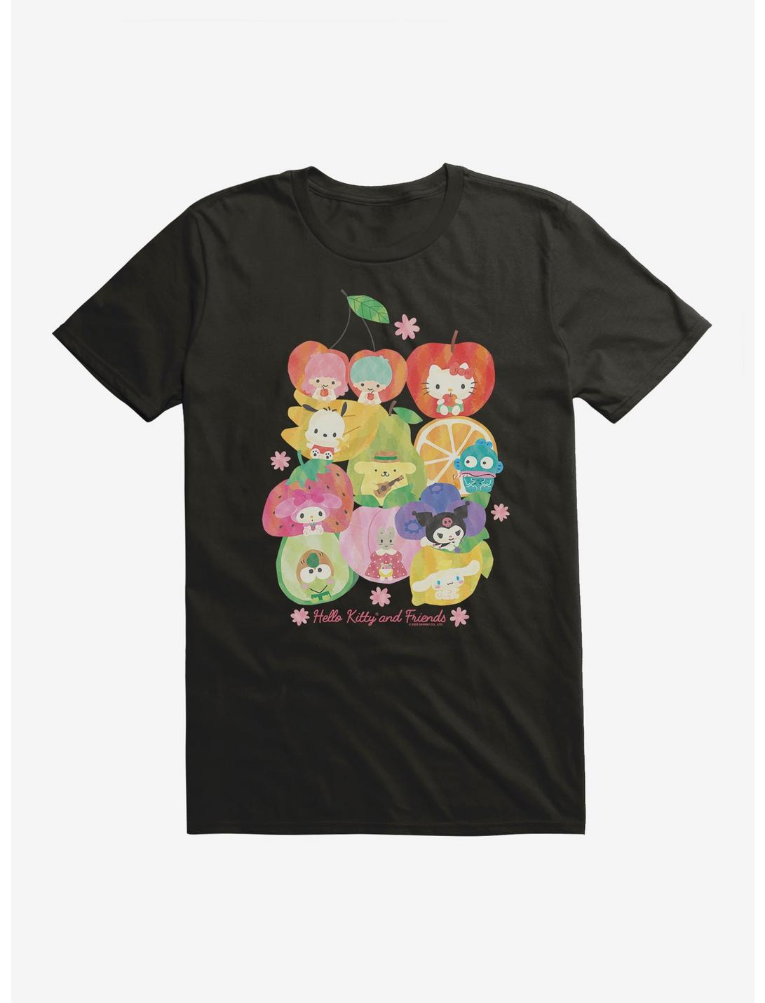 Hello Kitty & Friends Fruit Background Portrait T-Shirt