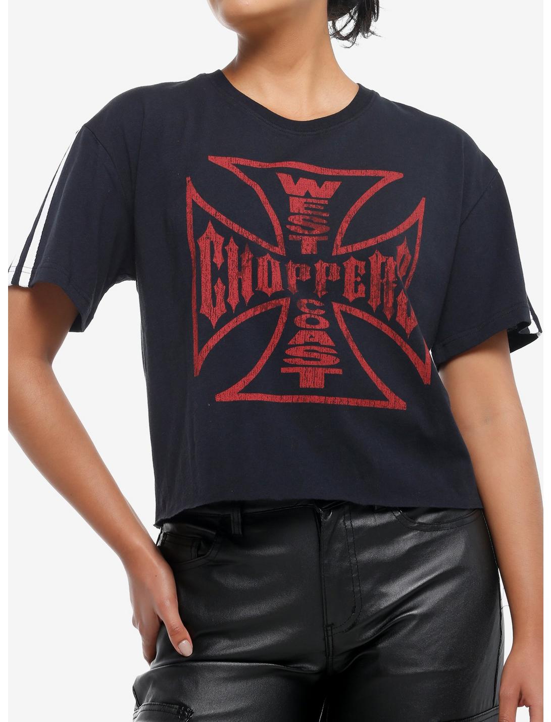 West Coast Choppers Stripe Girls Crop T-Shirt