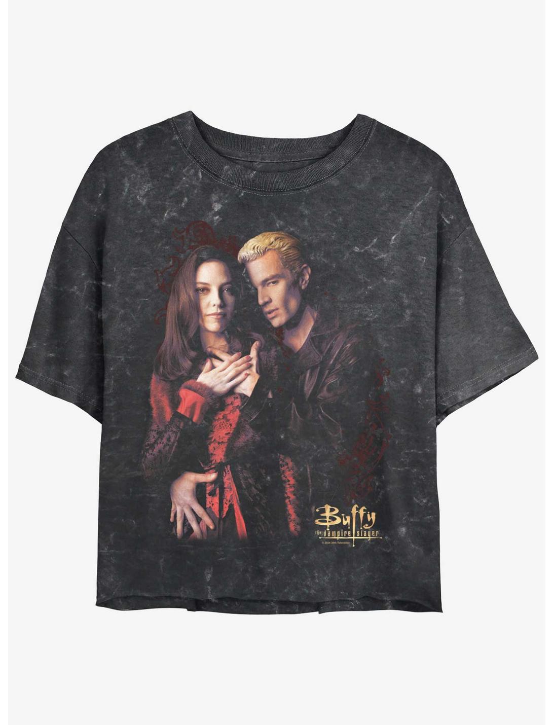 T-shirt court Buffy contre les vampires Blood Love Girls délavé aux minéraux
