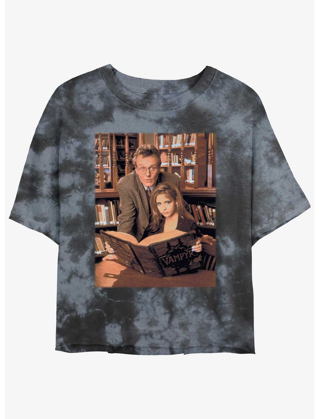 Buffy The Vampire Slayer Buffy Book Portrait Girls Tie-Dye Crop T-Shirt
