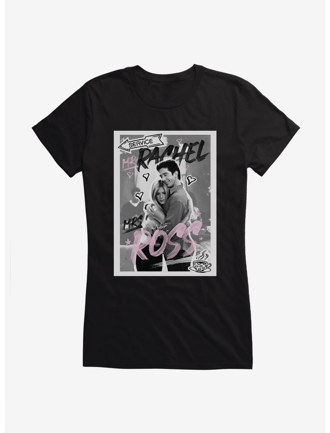 Friends Ross Rachel Hug And Hearts Girls T-Shirt