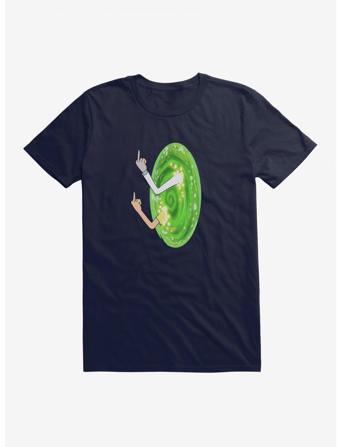 Rick and Morty Portal Middle Finger T-Shirt