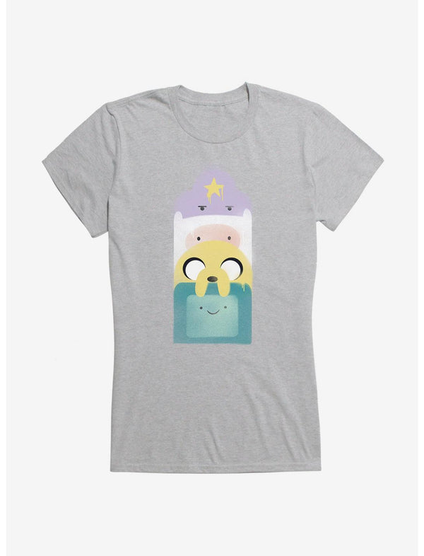 Adventure Time Characters Stack Girls T-Shirt