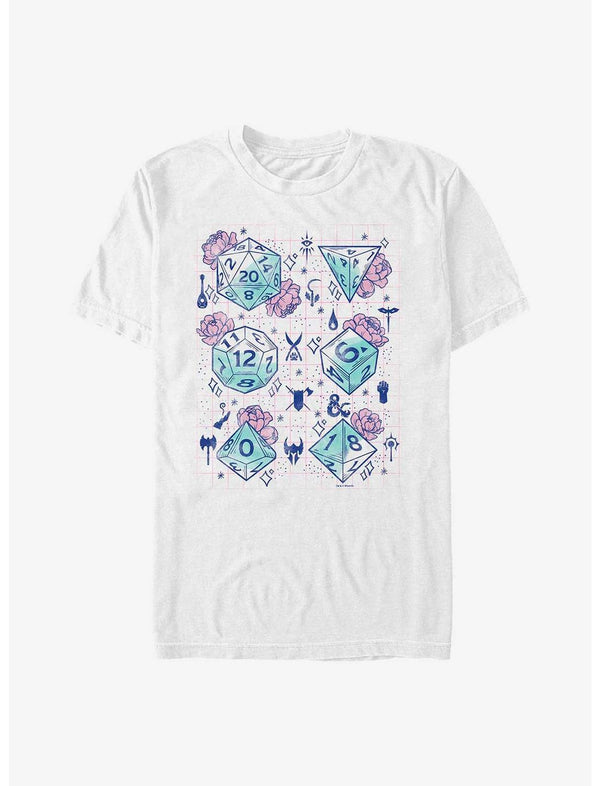 Dungeons & Dragons Floral Dice Heavyweight T-Shirt