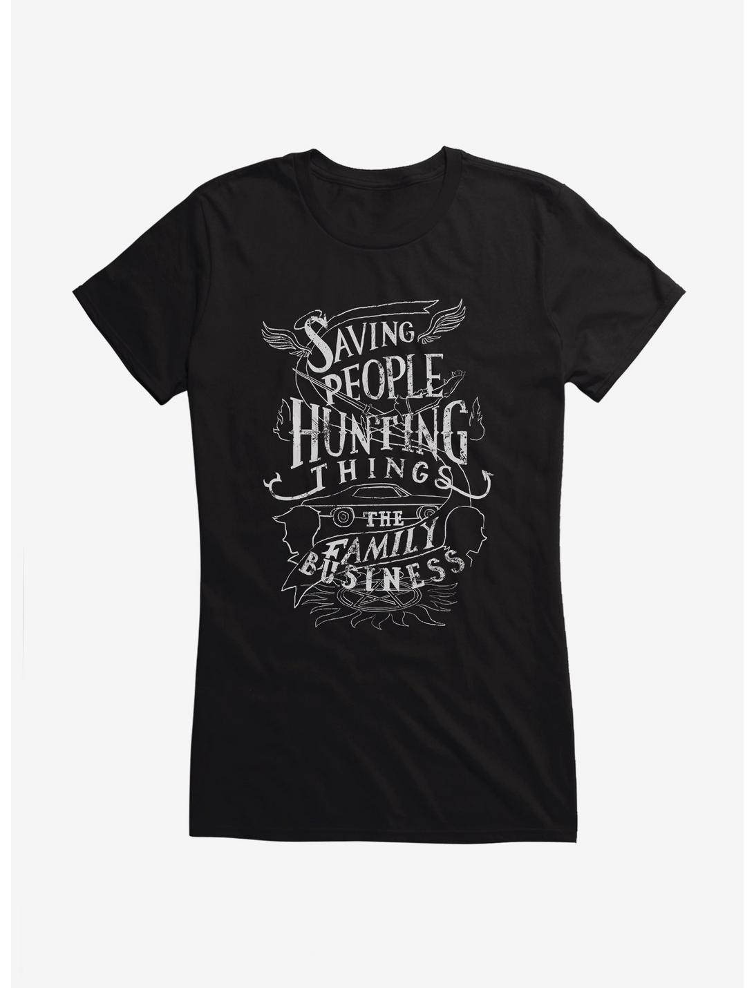 Supernatural The Family Business Motto Girls T-Shirt