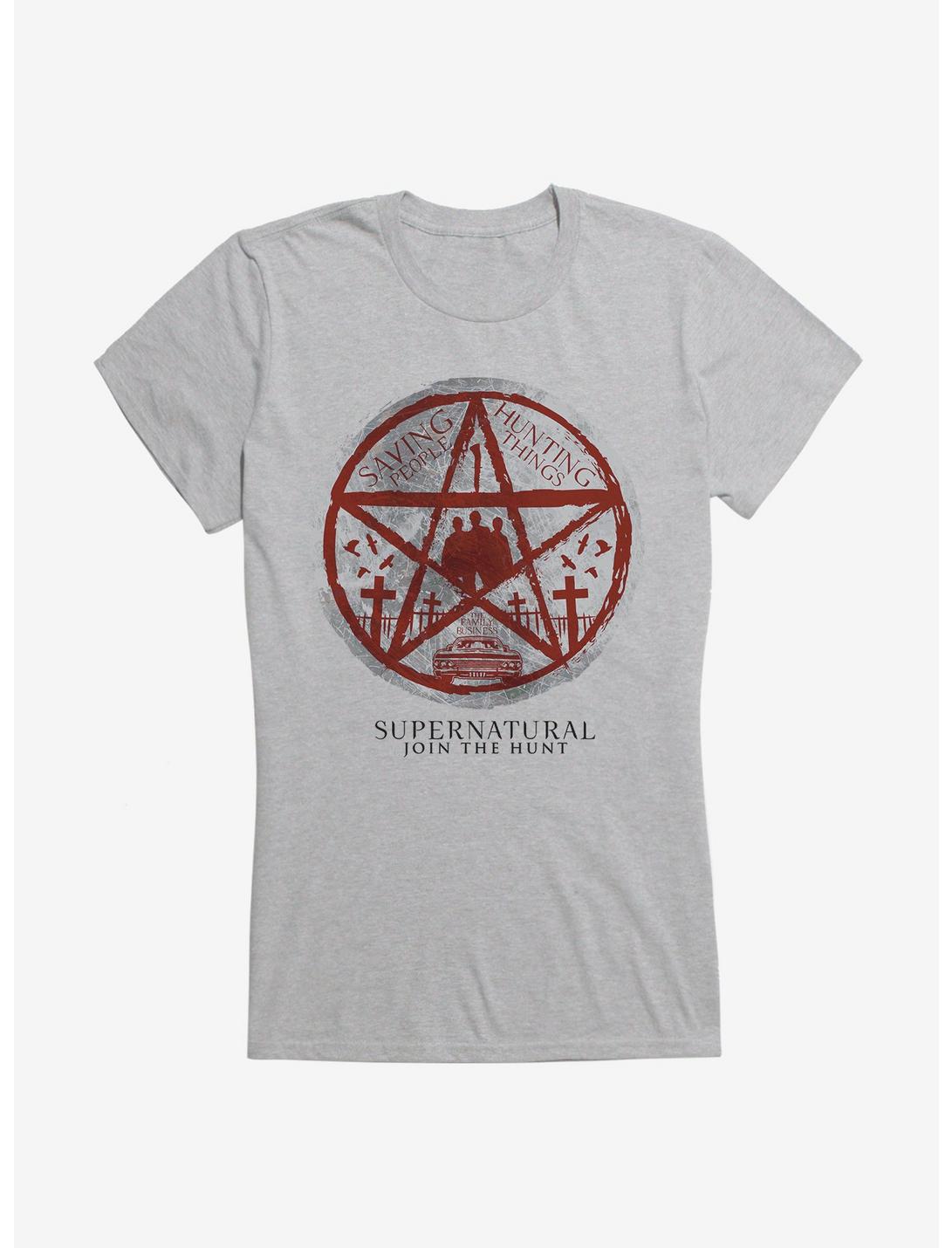 Supernatural Pentagram Silhouette Girls T-Shirt