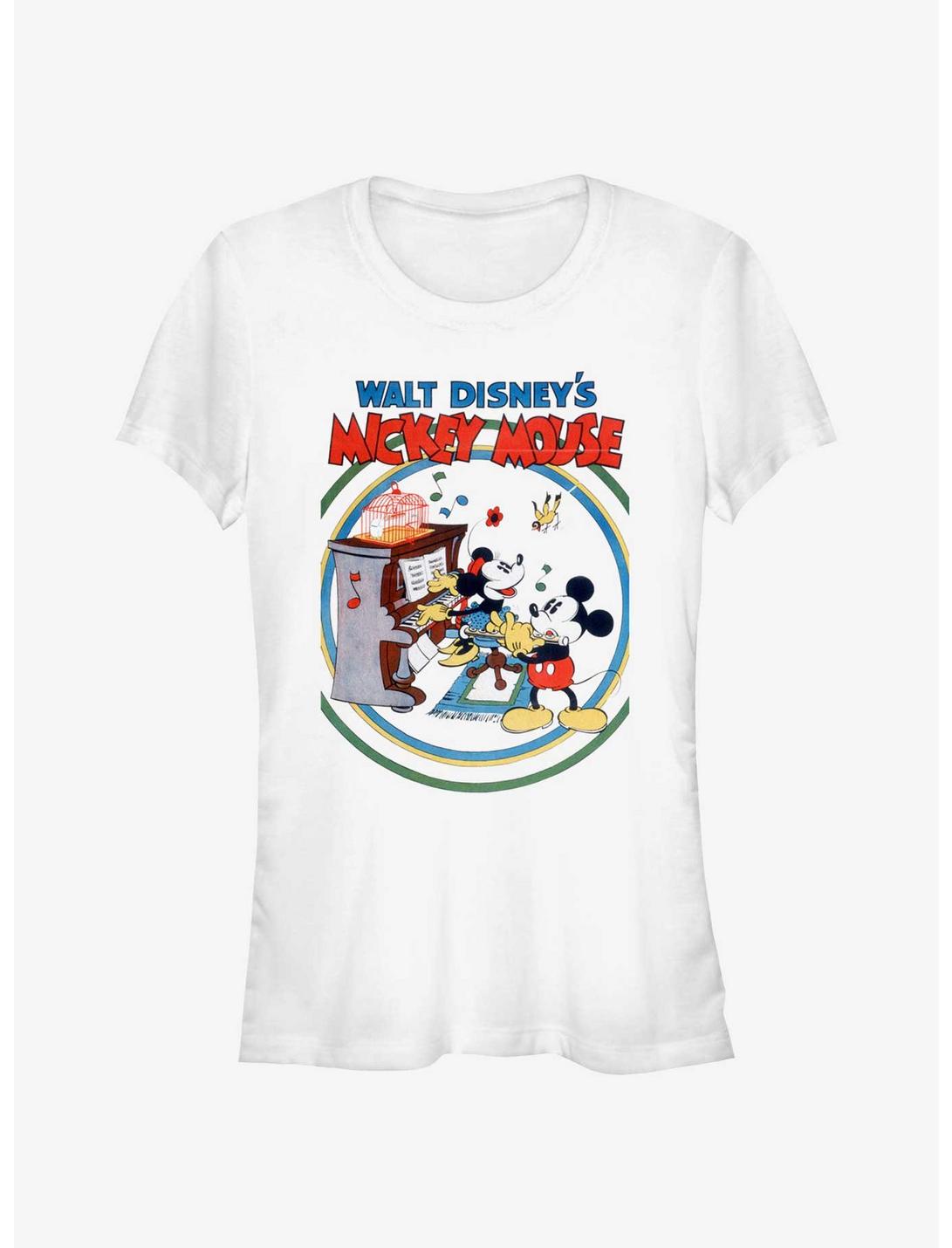 T-shirt Filles Piano Disney Mickey Mouse et Minnie Mouse