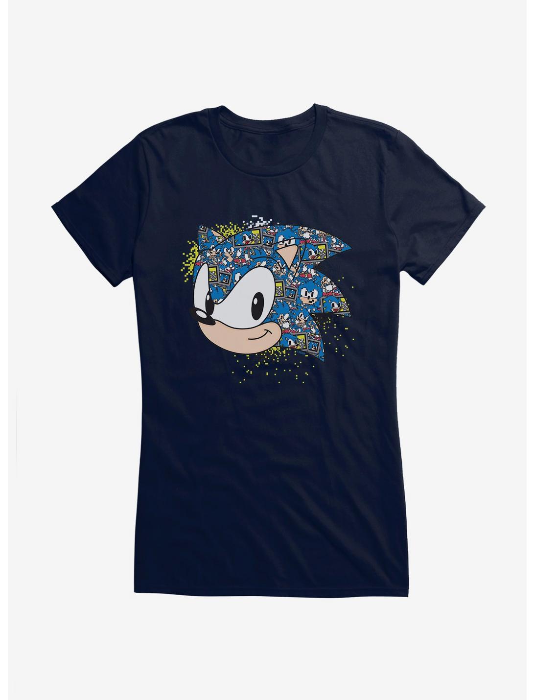 Sonic The Hedgehog Sonic Pixel Profile Girls T-Shirt
