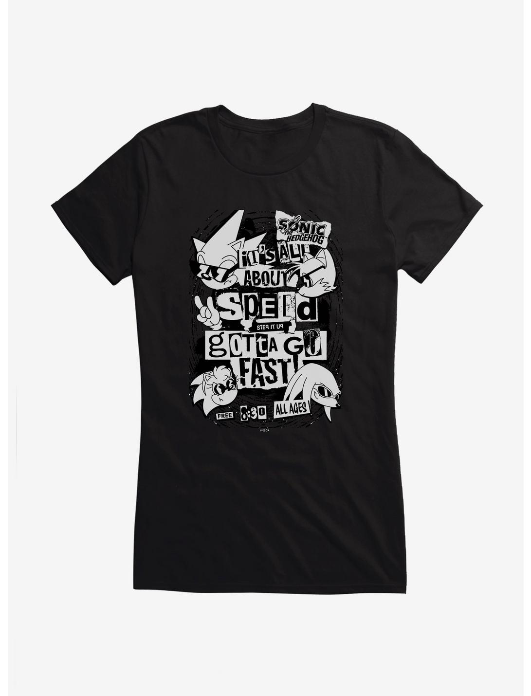 T-Shirt Fille Sonic The Hedgehog Toute en Vitesse