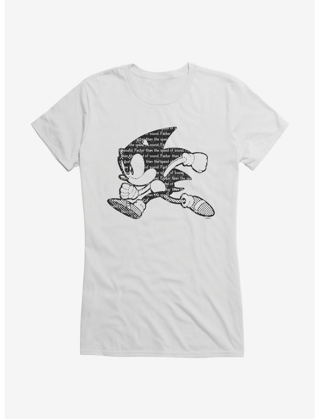 T-shirt Fille Silhouette Scénario Classique Sonic The Hedgehog