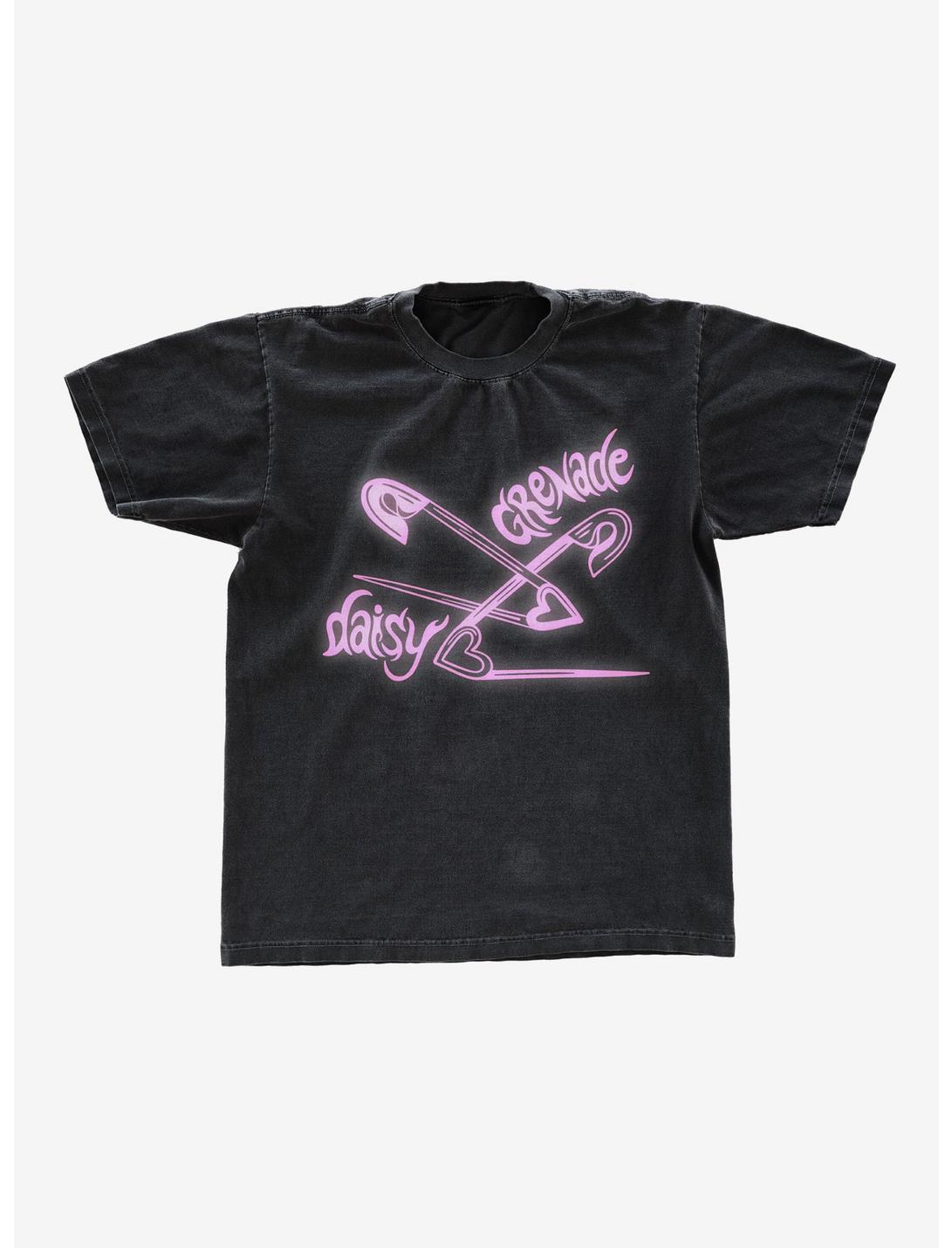 Daisy Grenade Heart Safety Pins Boyfriend Fit Girls T-Shirt
