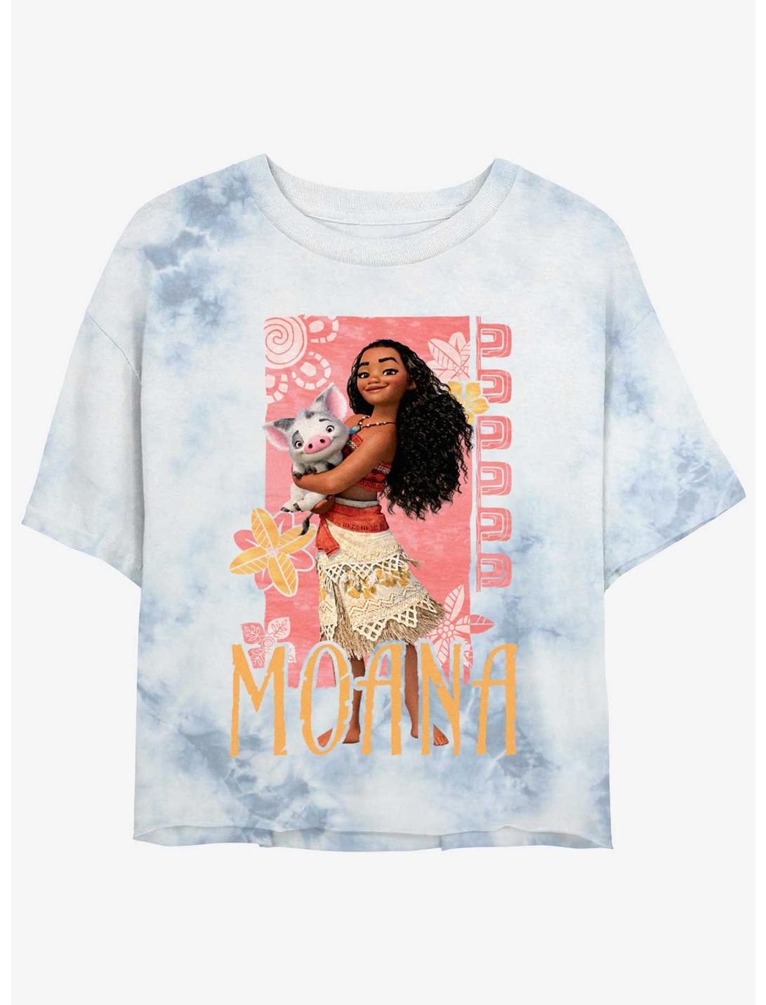 Disney Moana With Pua Girls Tie-Dye Crop T-Shirt