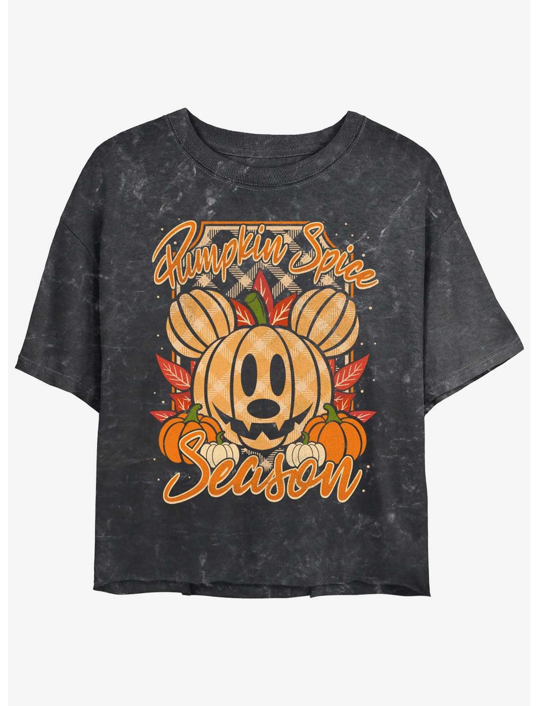 T-shirt court délavé à minéraux pour filles Disney Mickey Mouse Citrouille épicée