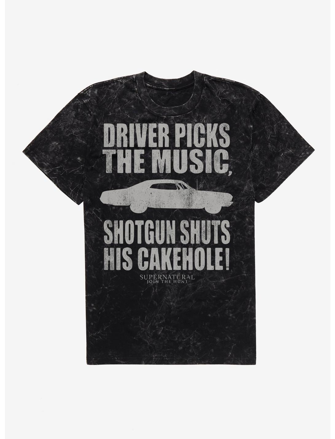 T-shirt délavé à la pierre Supernatural Driver Picks The Music