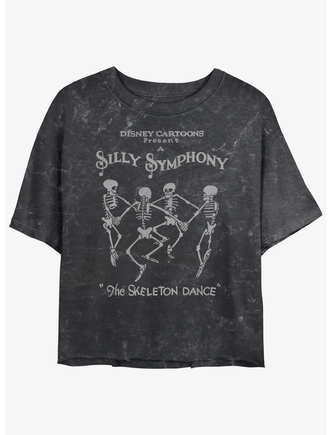T-shirt court délavé minéral Disney Silly Symphony Skeleton Dance pour femme