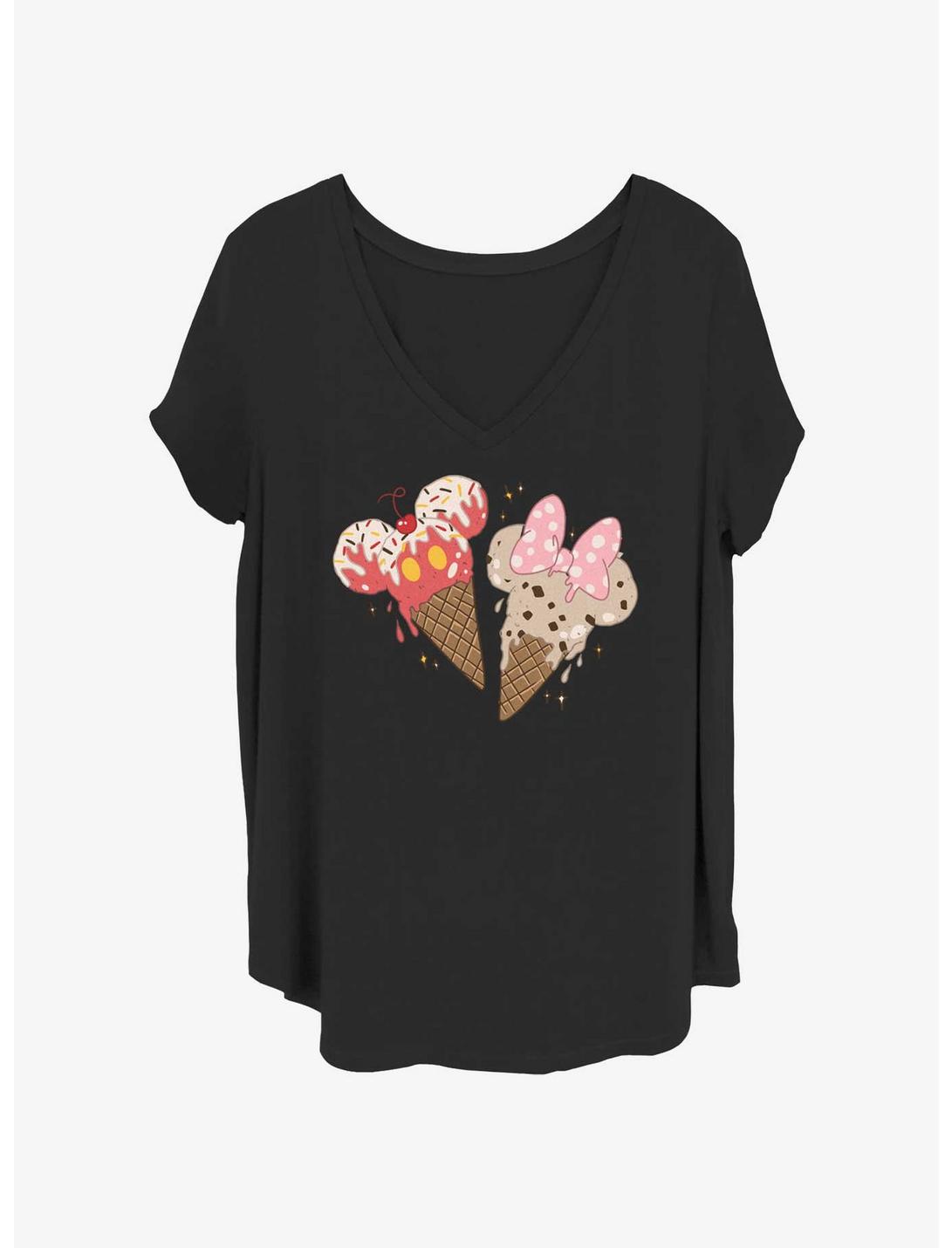 Disney Mickey Mouse & Minnie Mouse Ice Cream Cones Girls T-Shirt Plus Size