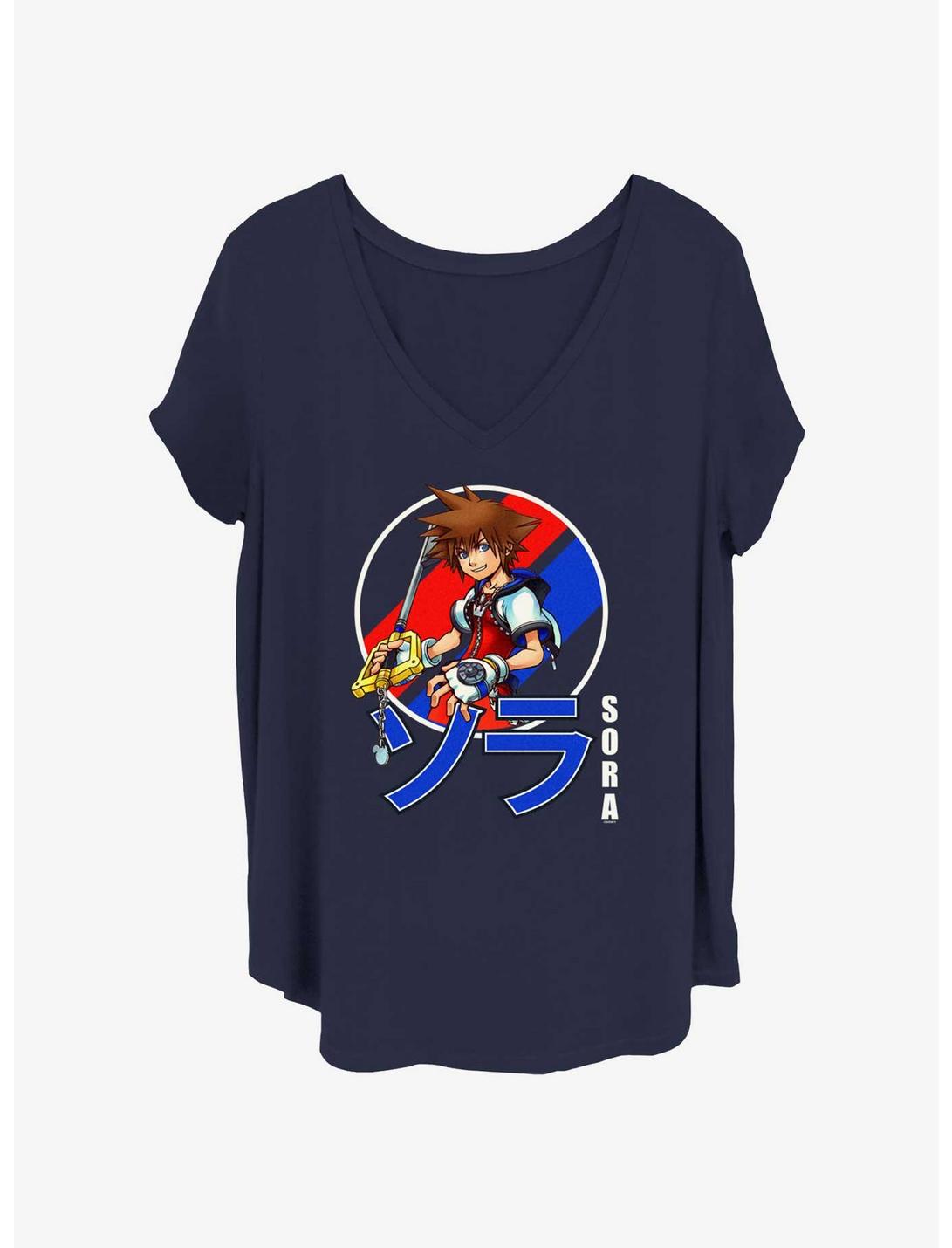 T-shirt Disney Kingdom Hearts Sora Classique Anime Filles Grande Taille