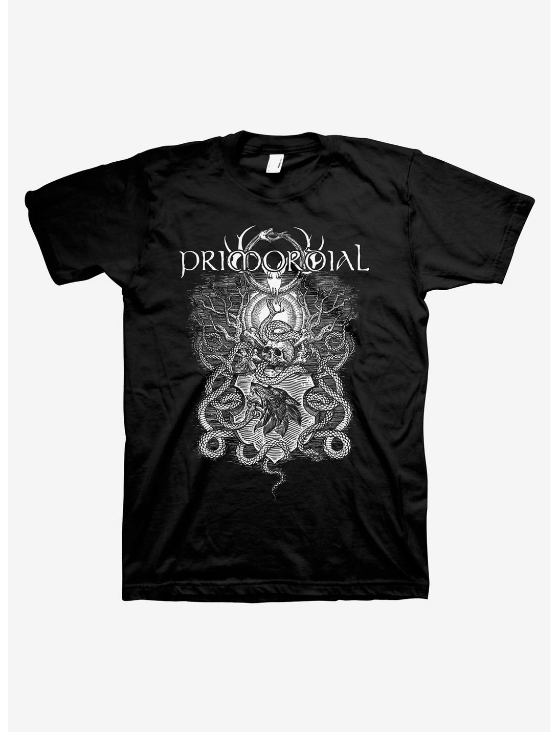 Primordial Snake & Wolf Shield T-Shirt