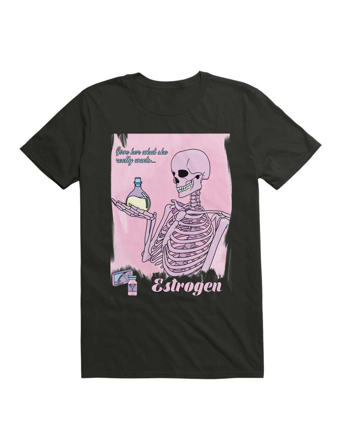 T-shirt « Les œstrogènes donnent à la femme ce qu'elle veut vraiment »