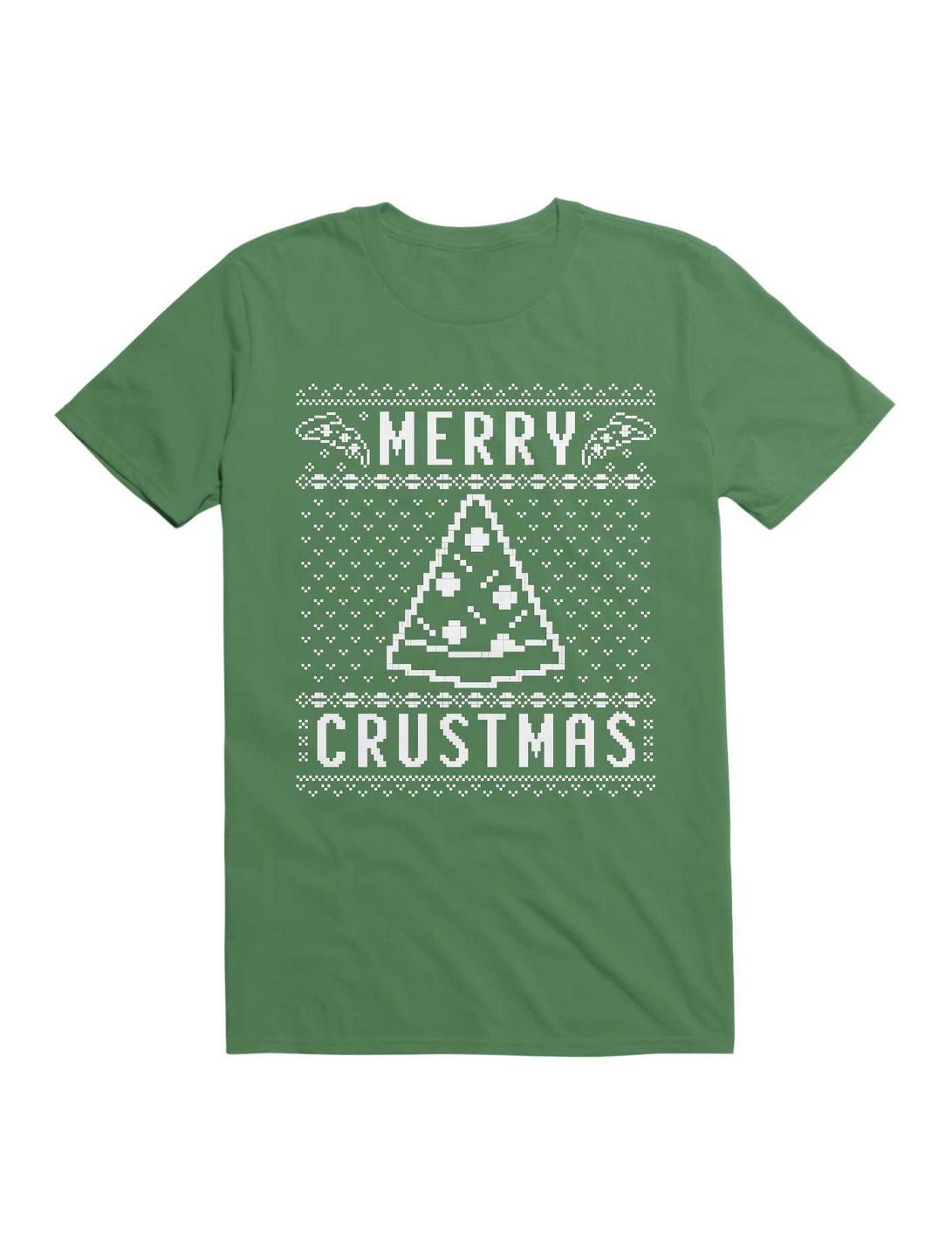 Merry Crustmas Pizza Christmas Sweater Design T-Shirt