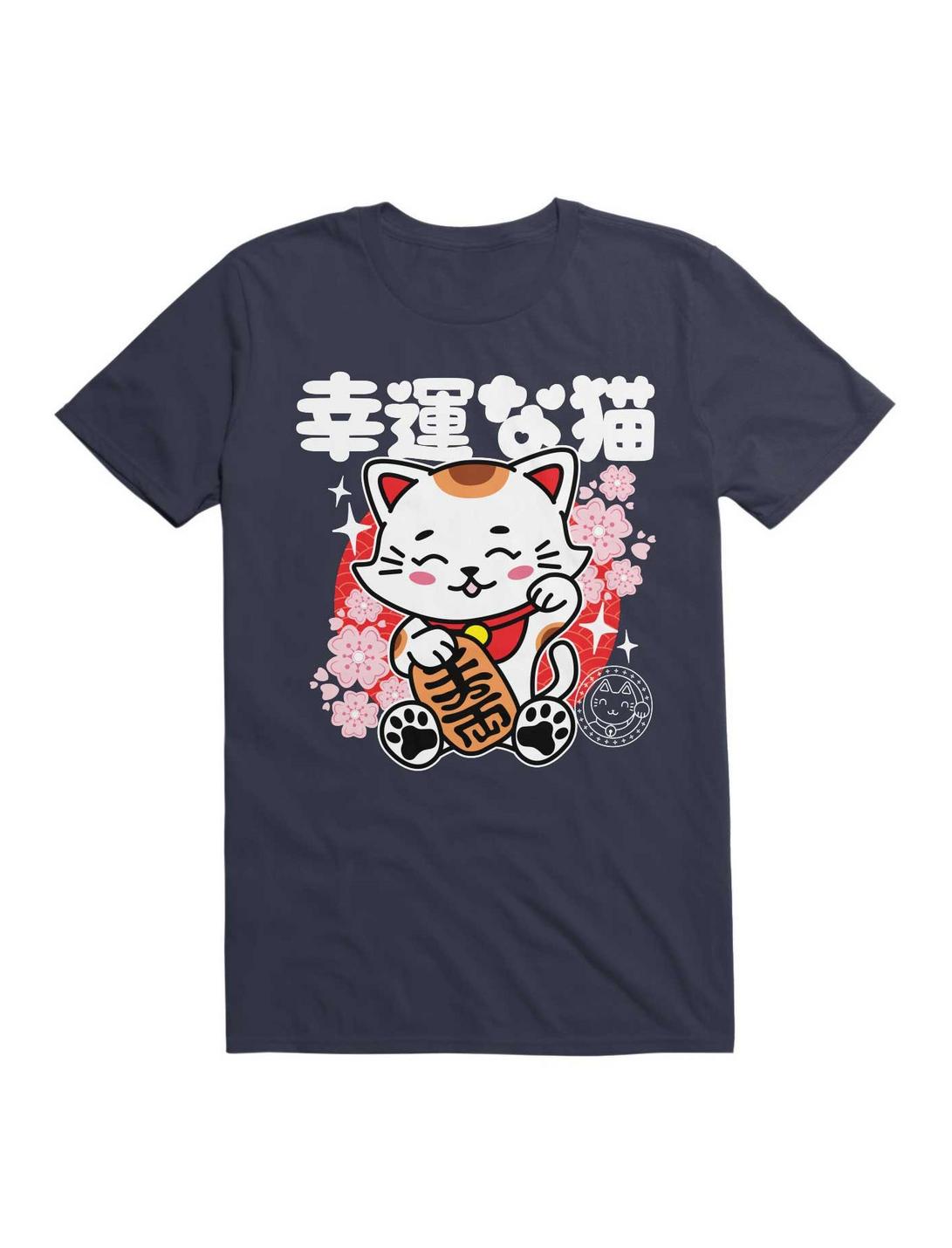 Lucky Cat Drk T-Shirt