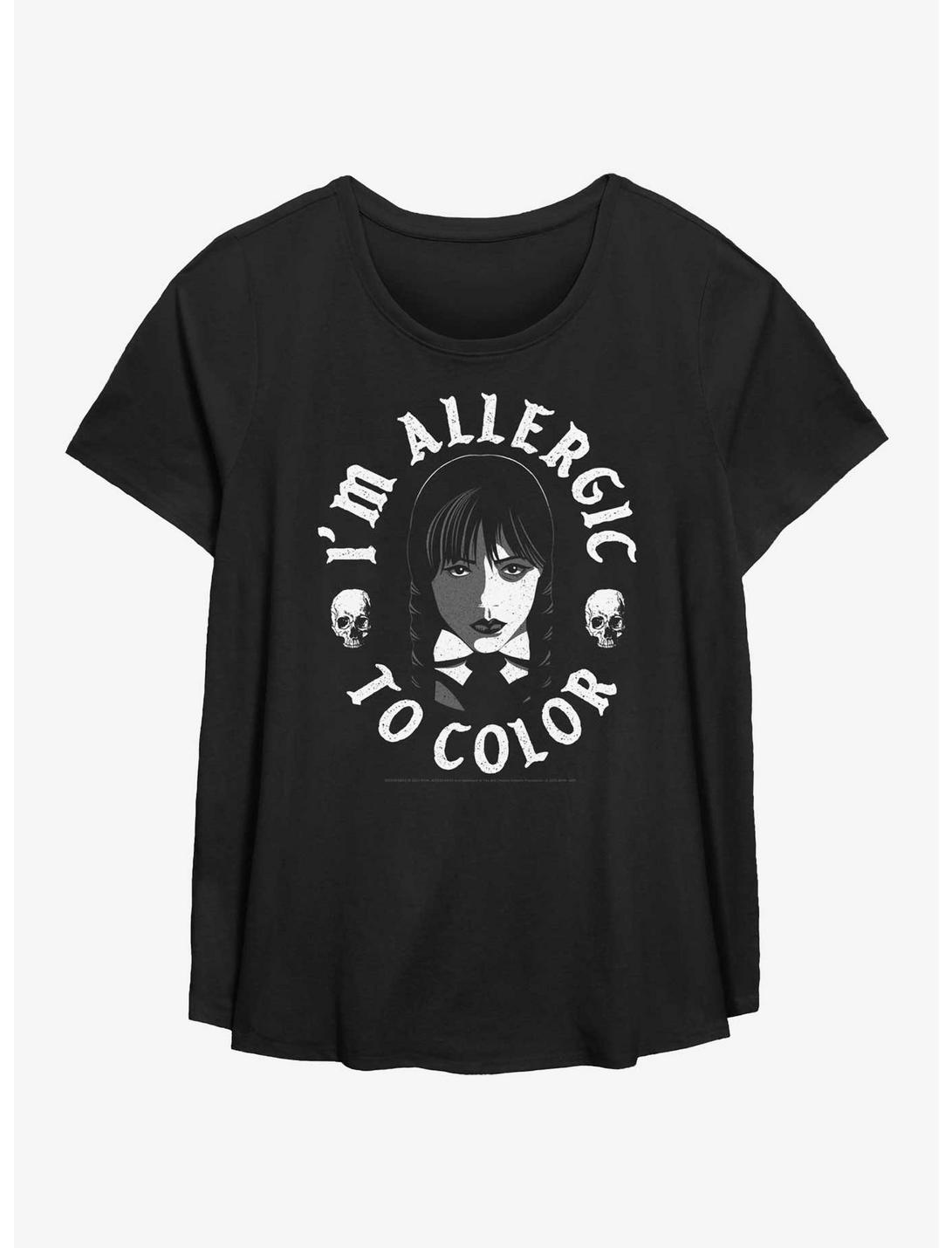 Wednesday Allergic To Color Girls T-Shirt Plus Size