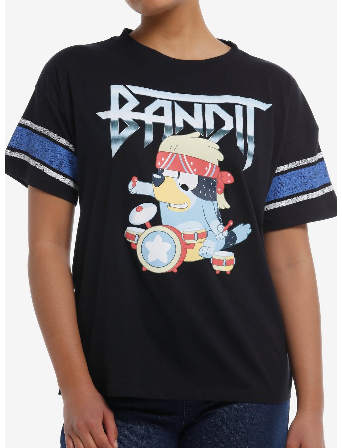 T-shirt universitaire Bluey Bandit batteur pour fille