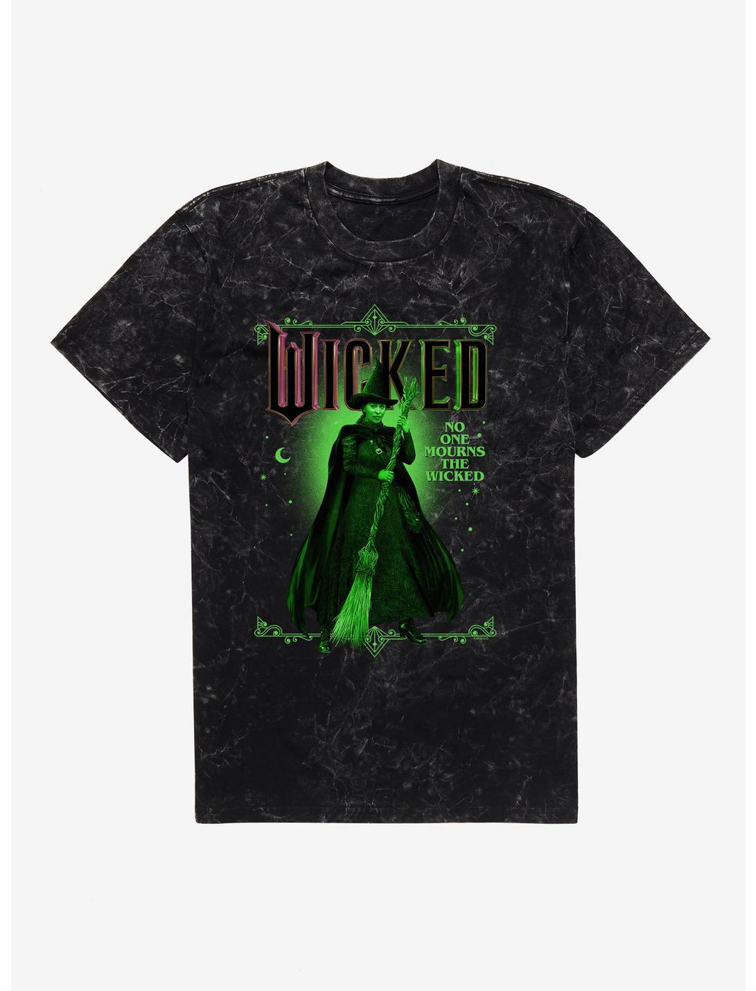 T-shirt Elphaba de Wicked « Personne ne pleure les méchants » effet délavé