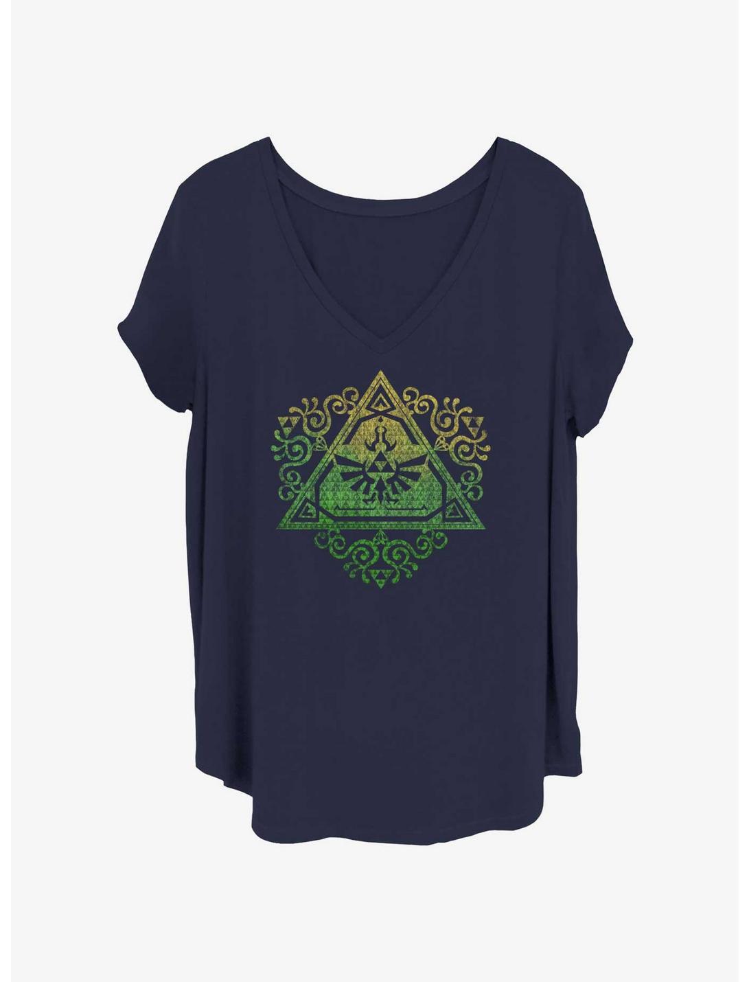 T-Shirt Fille Grande Taille Nintendo Zelda Tri Logo