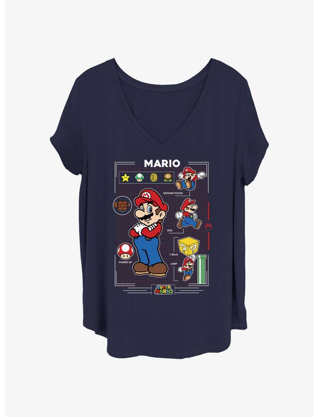 Nintendo Mario Grid Girls T-Shirt Plus Size