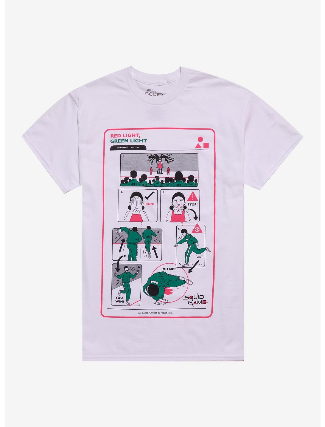 Squid Game Red Light Green Light Info Graphic T-Shirt