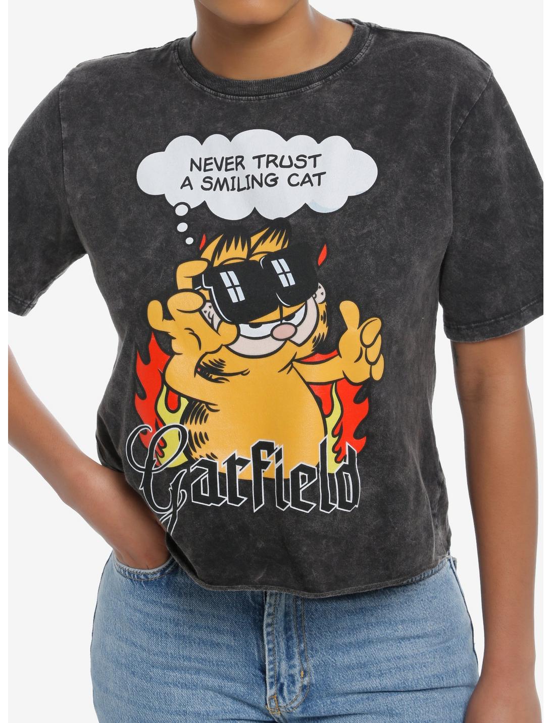 Garfield Never Trust A Smiling Cat Girls Skimmer T-Shirt