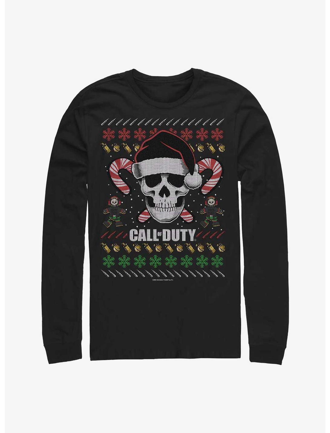 Call of Duty Ugly Christmas Skull Long-Sleeve T-Shirt