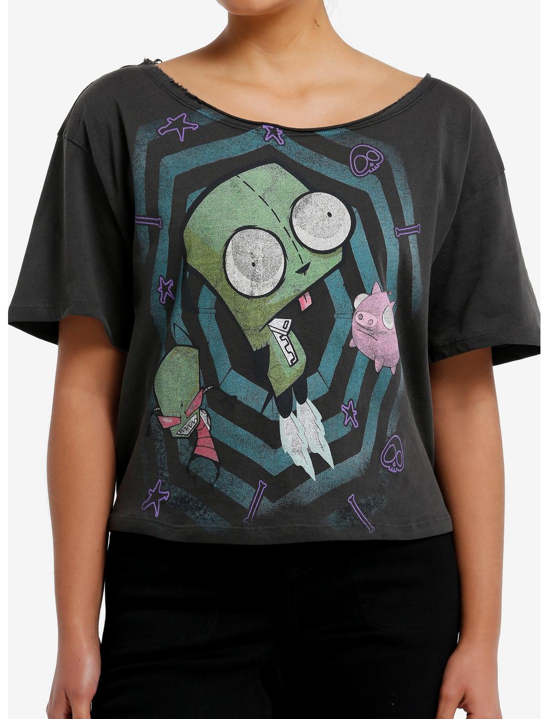 Invader Zim Girls Off-Shoulder T-Shirt