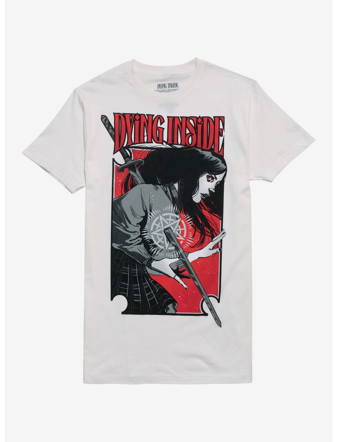 T-shirt avec l'illustration de la couverture du roman graphique Dying Inside