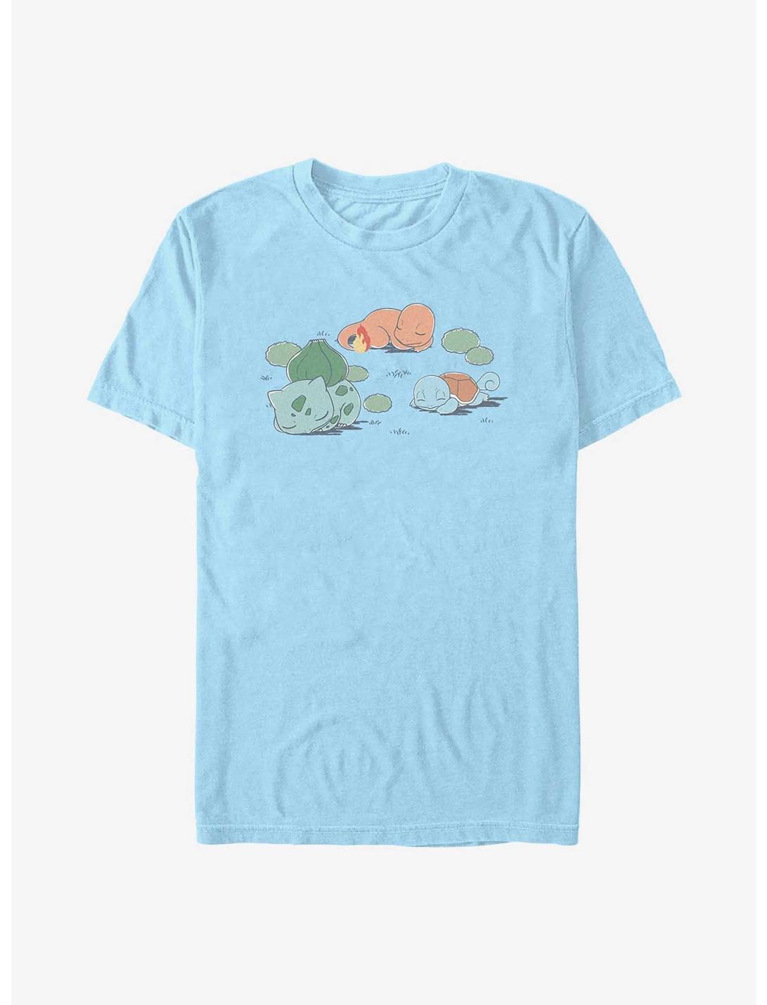 T-shirt Bulbizarre Salamèche Carapuce en train de faire la sieste
