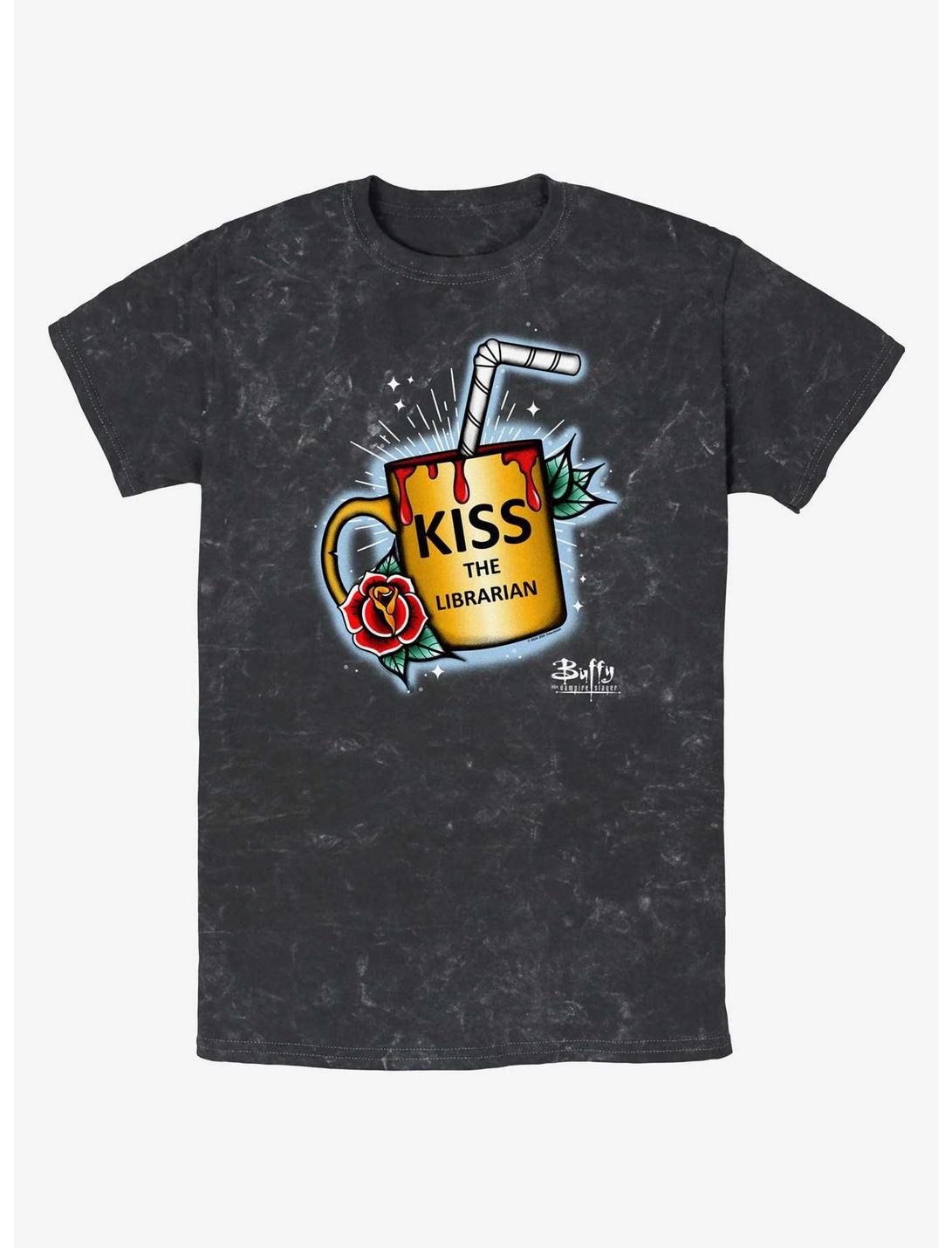 Buffy The Vampire Slayer Kiss The Librarian Mineral Wash T-Shirt