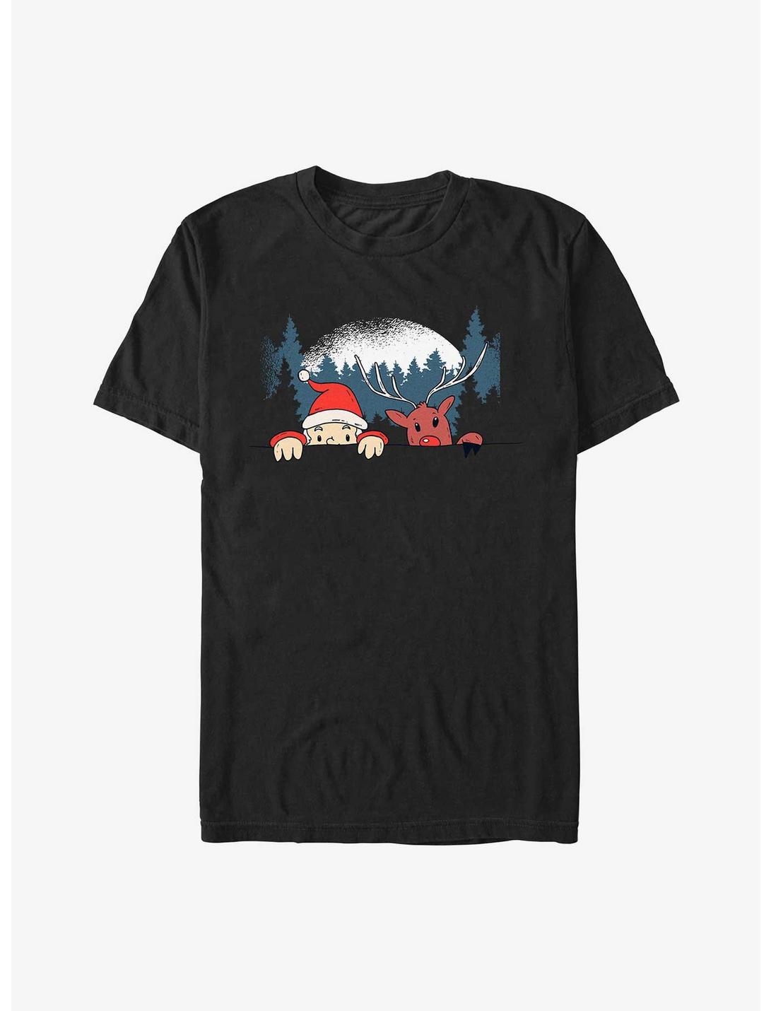 T-shirt de Noël Coucou Père Noël et Rudolphe
