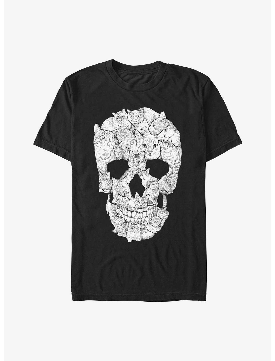 Sketchy Cat Skull T-Shirt