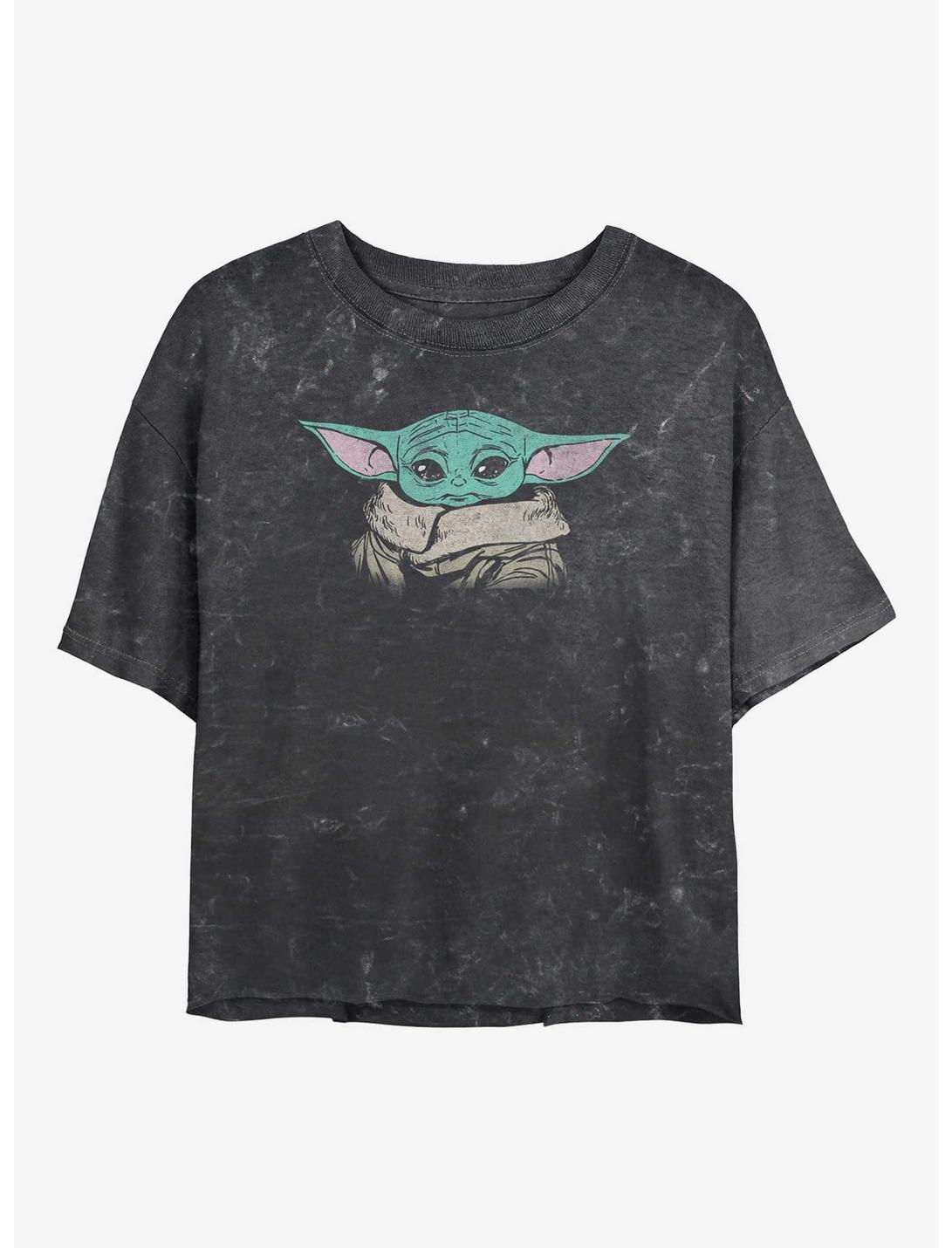 T-shirt court Star Wars The Mandalorian Grogu preppy pour filles (minéral wash)