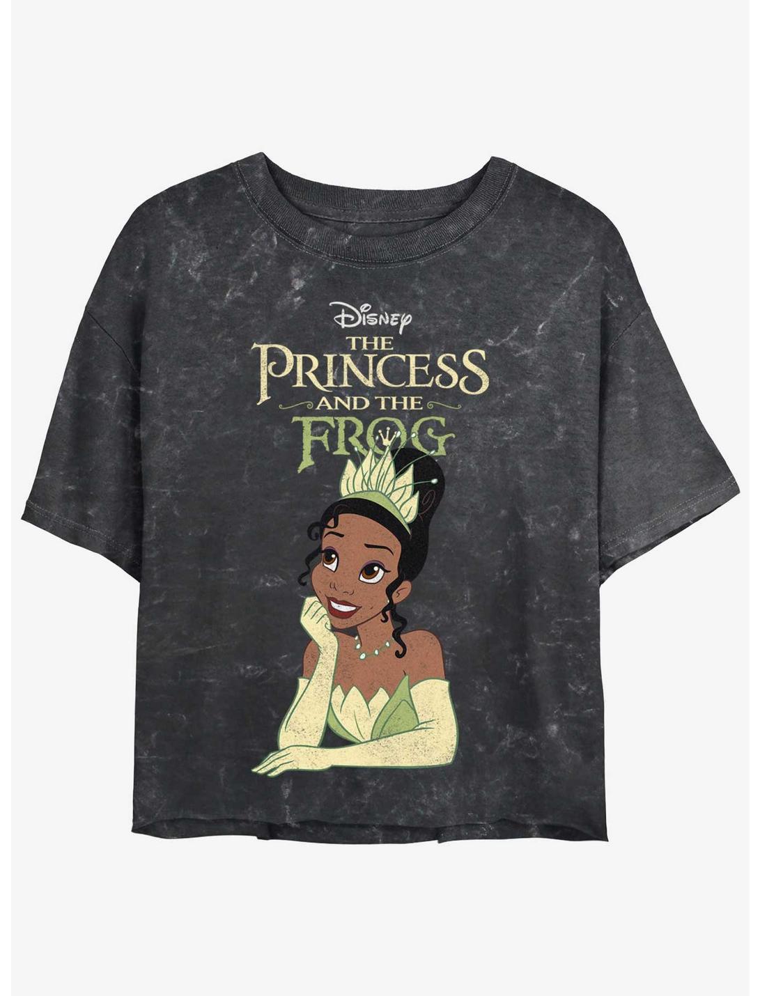 Disney The Princess and the Frog Tiana Logo Girls Mineral Wash Crop T-Shirt