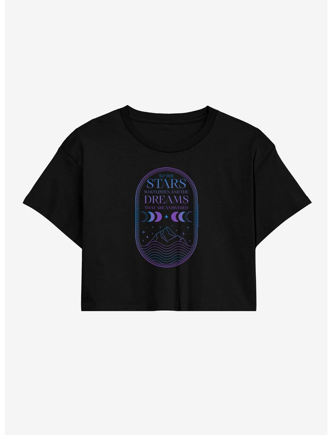 A Court Of Thorns And Roses Stars And Dreams Girls Crop T-Shirt