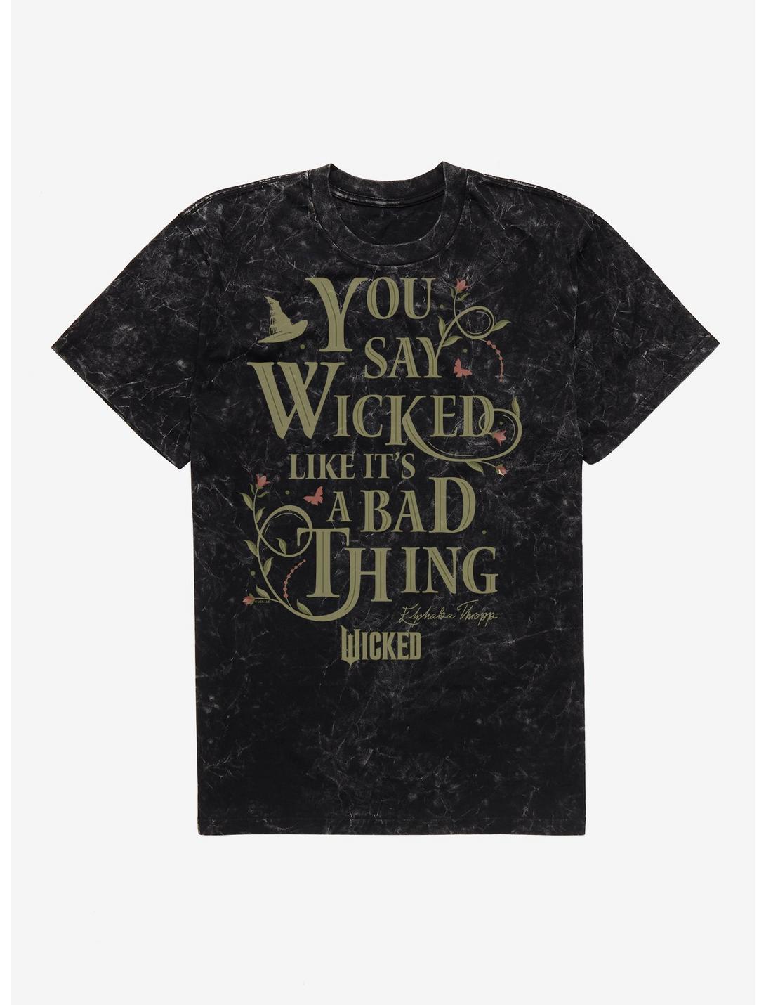 T-shirt délavé Wicked Elphaba : comme si c'était une mauvaise chose