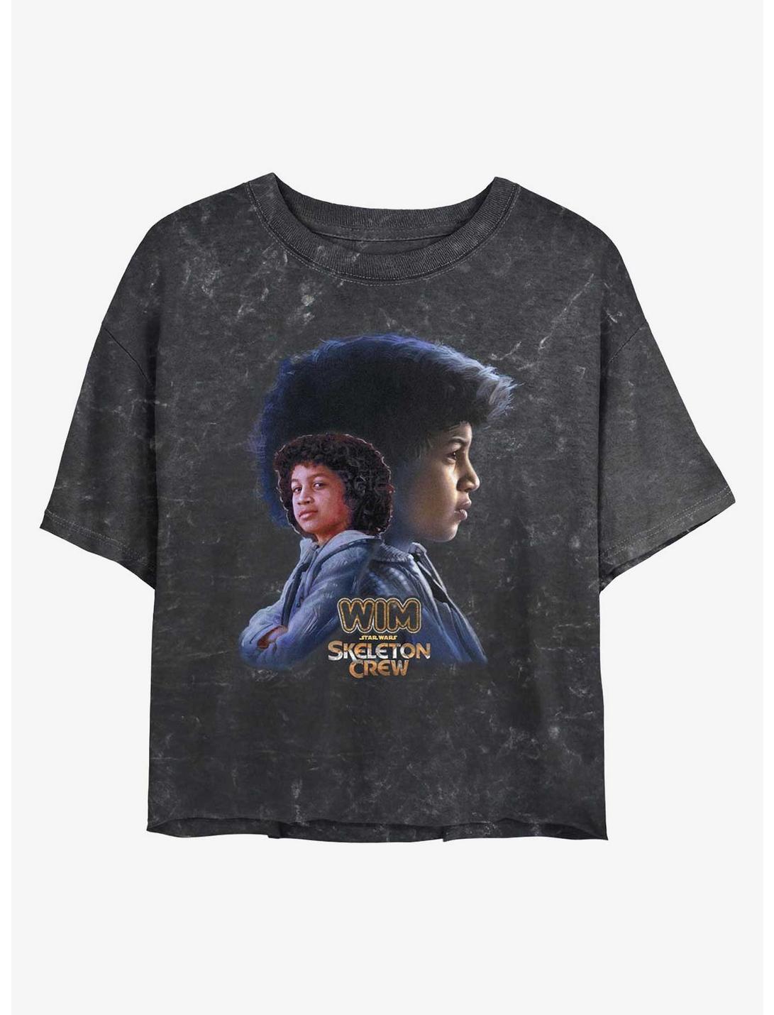 Skeleton Crew Just Wim Mineral Wash Girls Crop T-Shirt