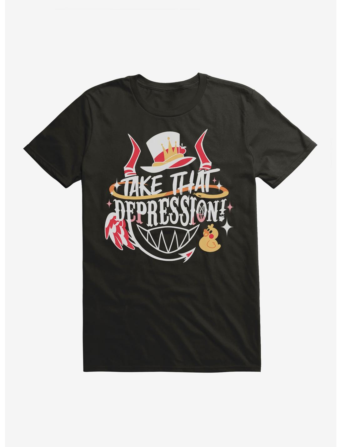 Hazbin Hotel Lucifer Take That Depression Extra Soft T-Shirt