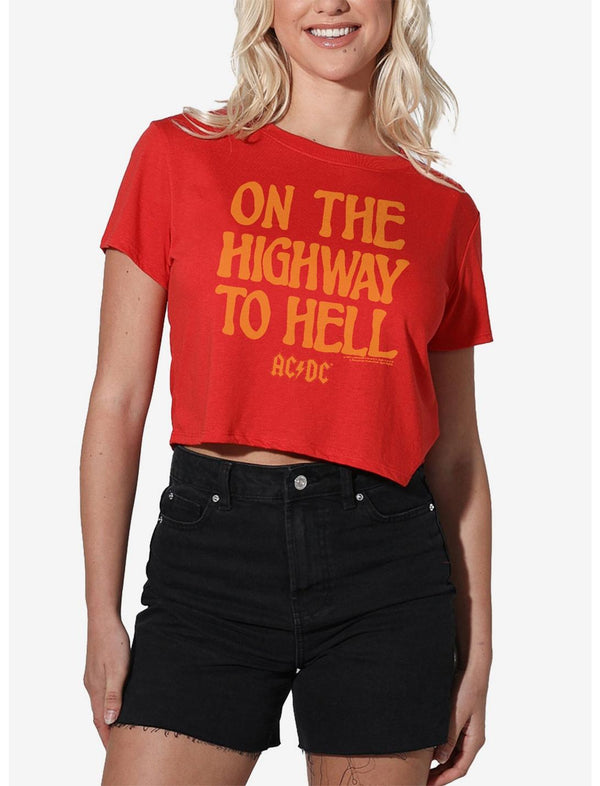 AC/DC The We Salute You Girls Crop Top T-Shirt
