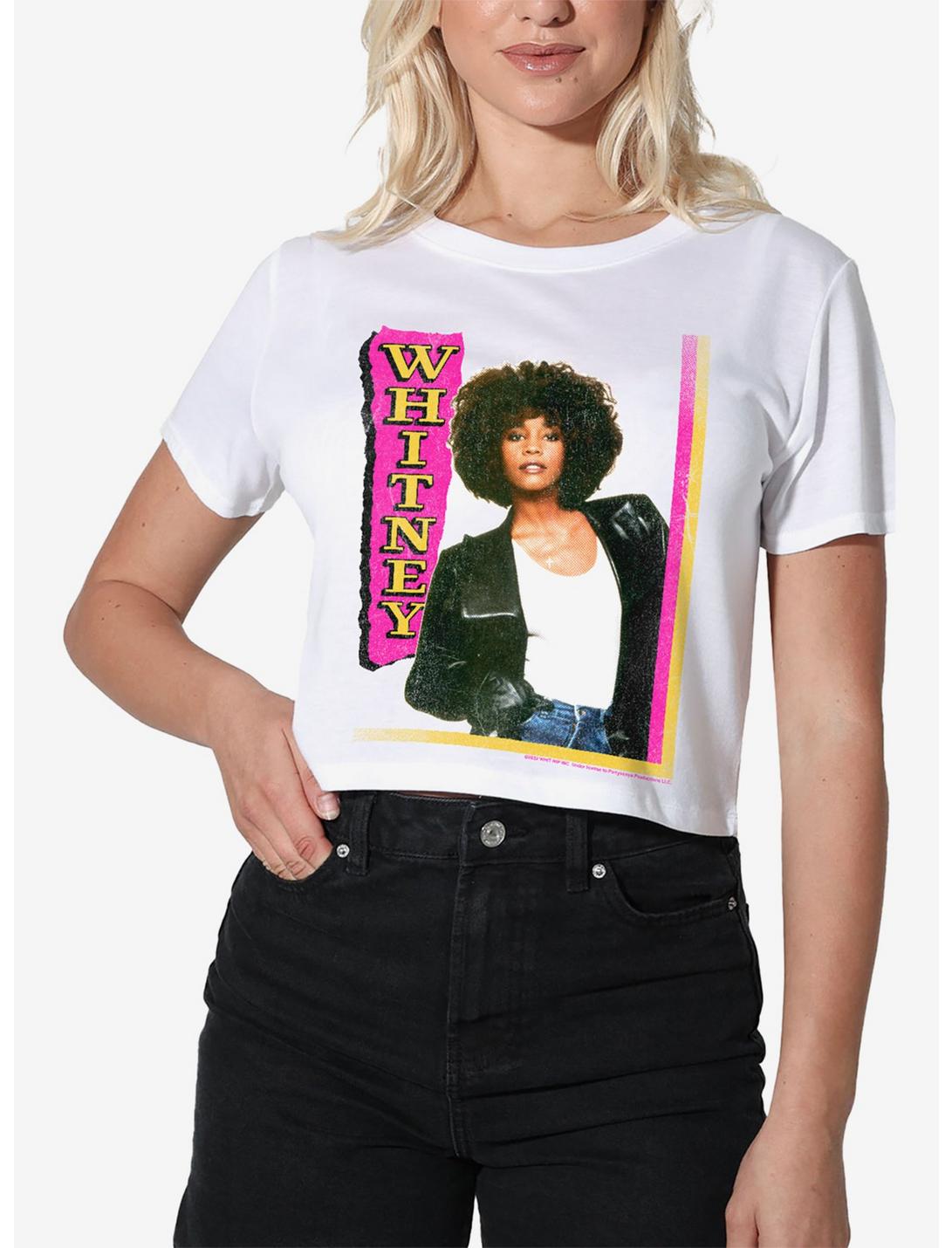 Whitney Houston Girls Crop Top T-Shirt